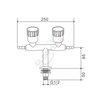 Deck Mounted Double Outlet Laboratory Gas Fitting Lab Valve