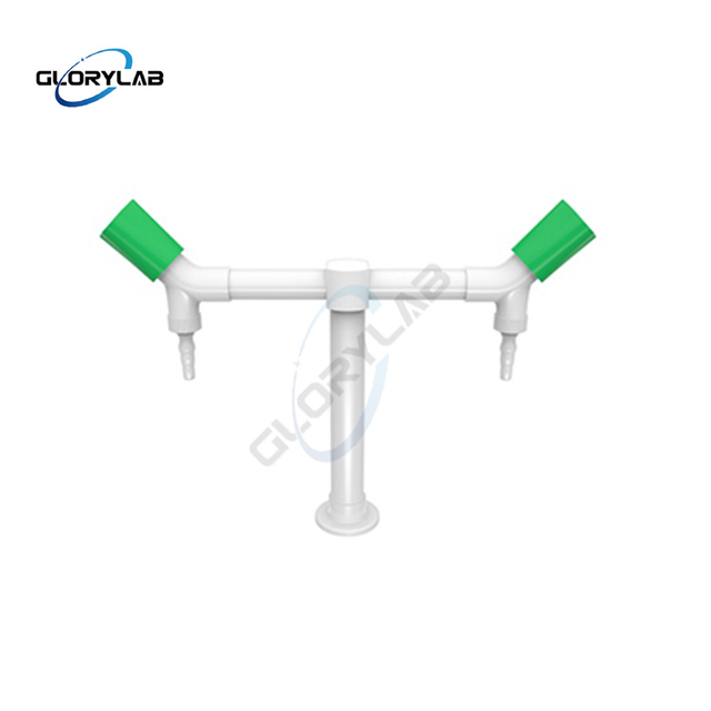 Laboratory Tap with Double Outlet Mounted on A Deck
